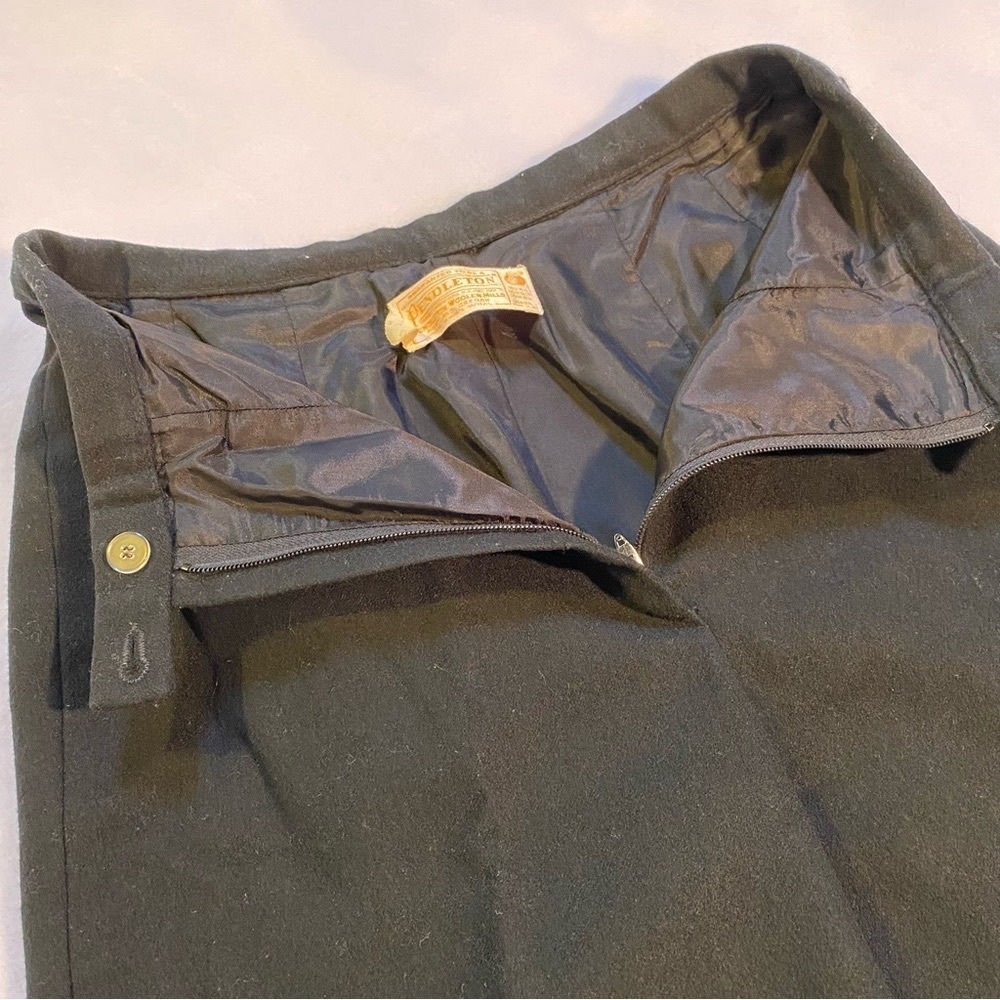 Vintage Pendleton Virgin Wool Trouser Pants High Rise Black Size 10 - Picture 8 of 10